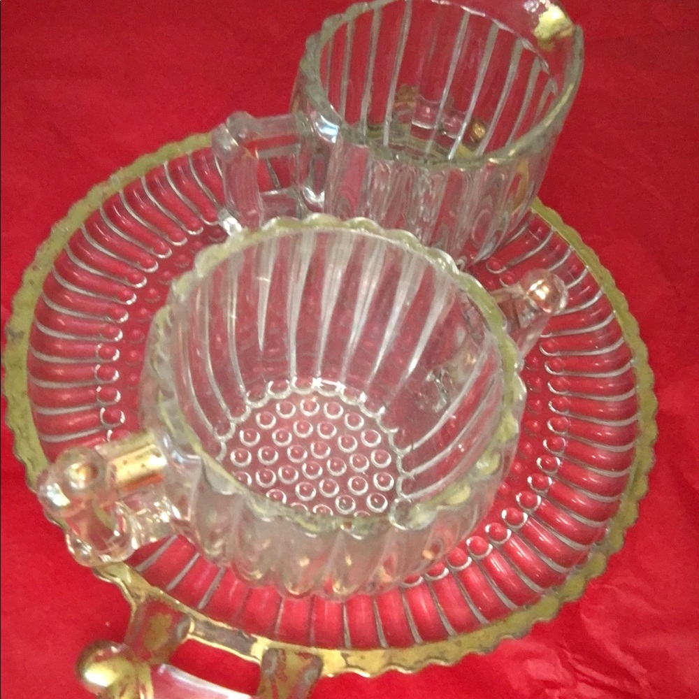 Vintage Jeanette Glass National Pattern Set of 3